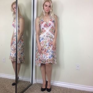 Benneton made in Italy crochet lines  dress.